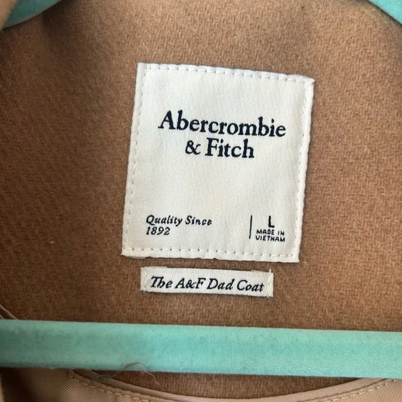 Abercrombie Women's Camel Wool-Blend Dad Coat - Picture 3 of 4